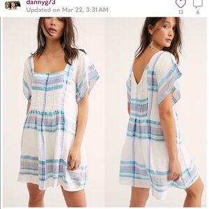 NWOT free people S Sparkly plaid mini
